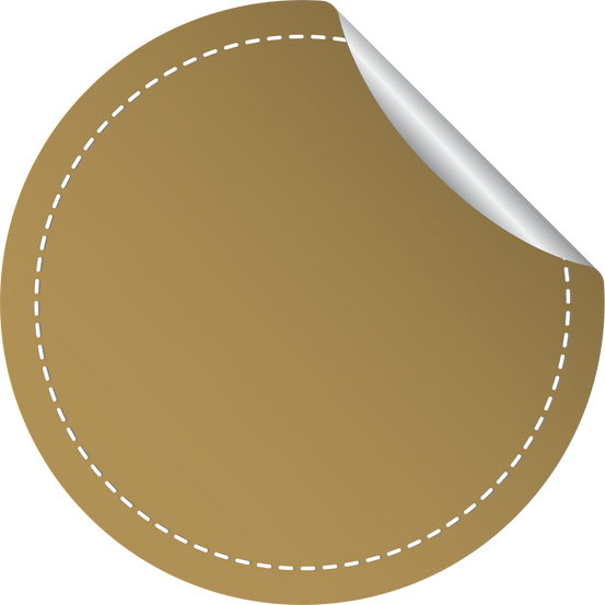 Round Brown Sticker 