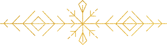 Art Deco Minimal Gold Foil Christmas Snowflake Middle Piece Border